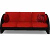 3 person Red/Black Sofa