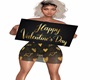 GOLD  HAPPY VDAY SIGN