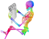 Pride Sitting Skeleton