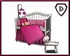 D's White/Pink Crib