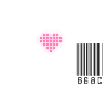 B68C - pink2 PIXEL HEART
