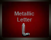 Silver Metallic Letter L