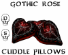 Gothic rose cuddle pilow