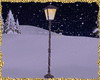 Snowy street lamp
