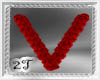 ~2T~ V  Letter Red Rose