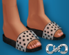 Black dots slippers