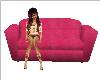 Pink Fabric Couch