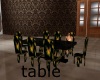 blackened table