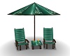 Pool Chairs and Umbrella