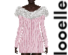 Cable Knit Dress Pink