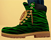 Green Stripe Work Boots 2 (F)