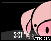 [S]Piggy sticker