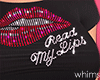 Lips Sparkle Tee Black