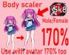 170% Tall BodyScaler F/M