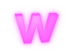 Animated Letter W - Neon