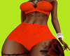ORANGE  NET SWIM SET