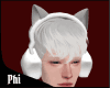 White Ear Cat Headphone