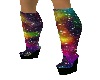 Neon galaxy boots