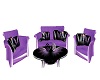 Purple/Black Wing Couch