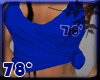 blue white 78 top shirt