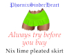 Nix lime pleated skirt