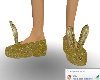 Golden Bunny Slippers