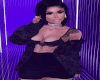 Black Faux Fur Coat