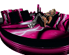 black and pink couch