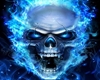 Blue Skull Flame Club