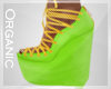 Lime&Gold Wedge Lace-Up