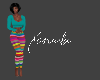 X PJ 24 Teal Rainbow 