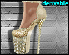 *MH* gold big heels derv