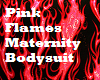 Pink Flames Mat Bodysuit