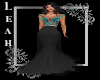 xLx Black and Teal Gown