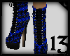 13 Floral Boot Blue