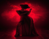 Lady in red background