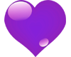 Shiny Royal Purple Heart