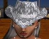 silver white snake hat