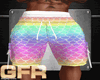 rainbow cargo shorts