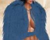 Leila Blue Fur Coat