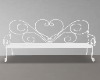White Couple Heart Bench