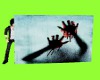 FE bloody hand glass