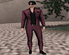 couple burgundy suit - M