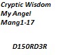 cryptic wisdom my angel
