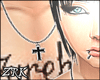 [Zrk] Cross Necklace Blk