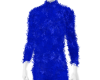Blue Fuzzy Bodysuit M