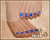 M:: Blue Toe Nails