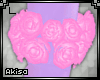 |AK|Pink Rose Anklet -L