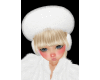 WHITE FUR HAT/EAR MUFFS