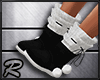 R- Black White Boots